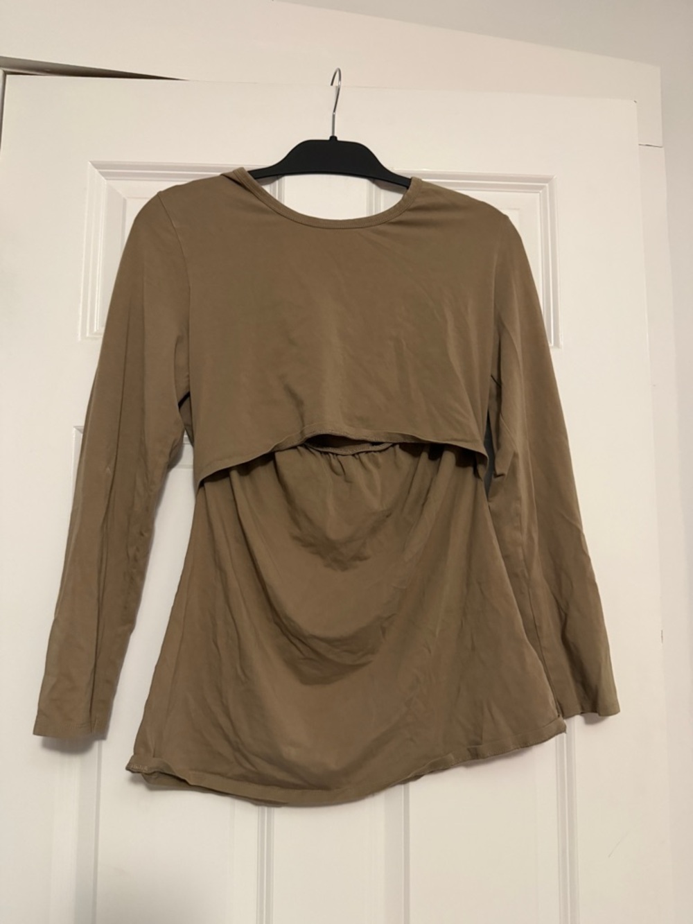 Boob Design Long Sleeve Nursing Top in Khaki